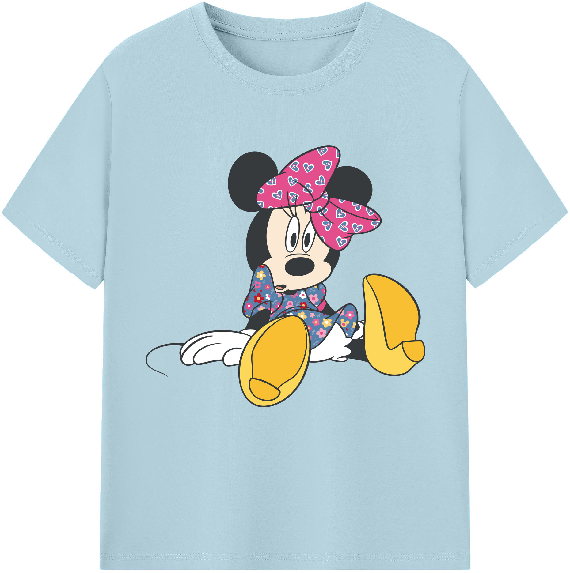（画像用） ミッキーマウス Mickey Mouse 綿100％半袖Tシャツ（フロントプリント）